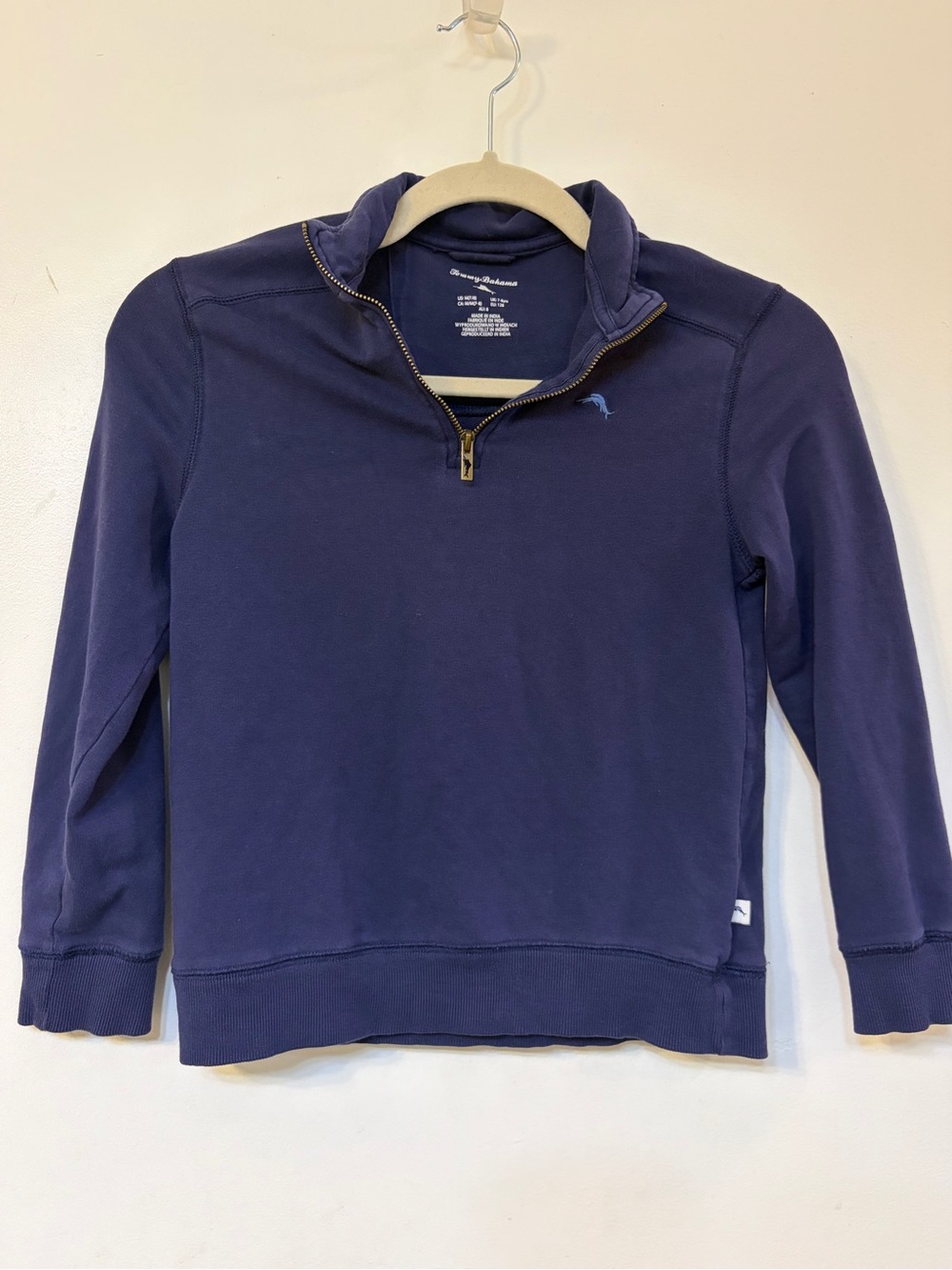 Tommy Bahama Navy Zip-Front Pullover